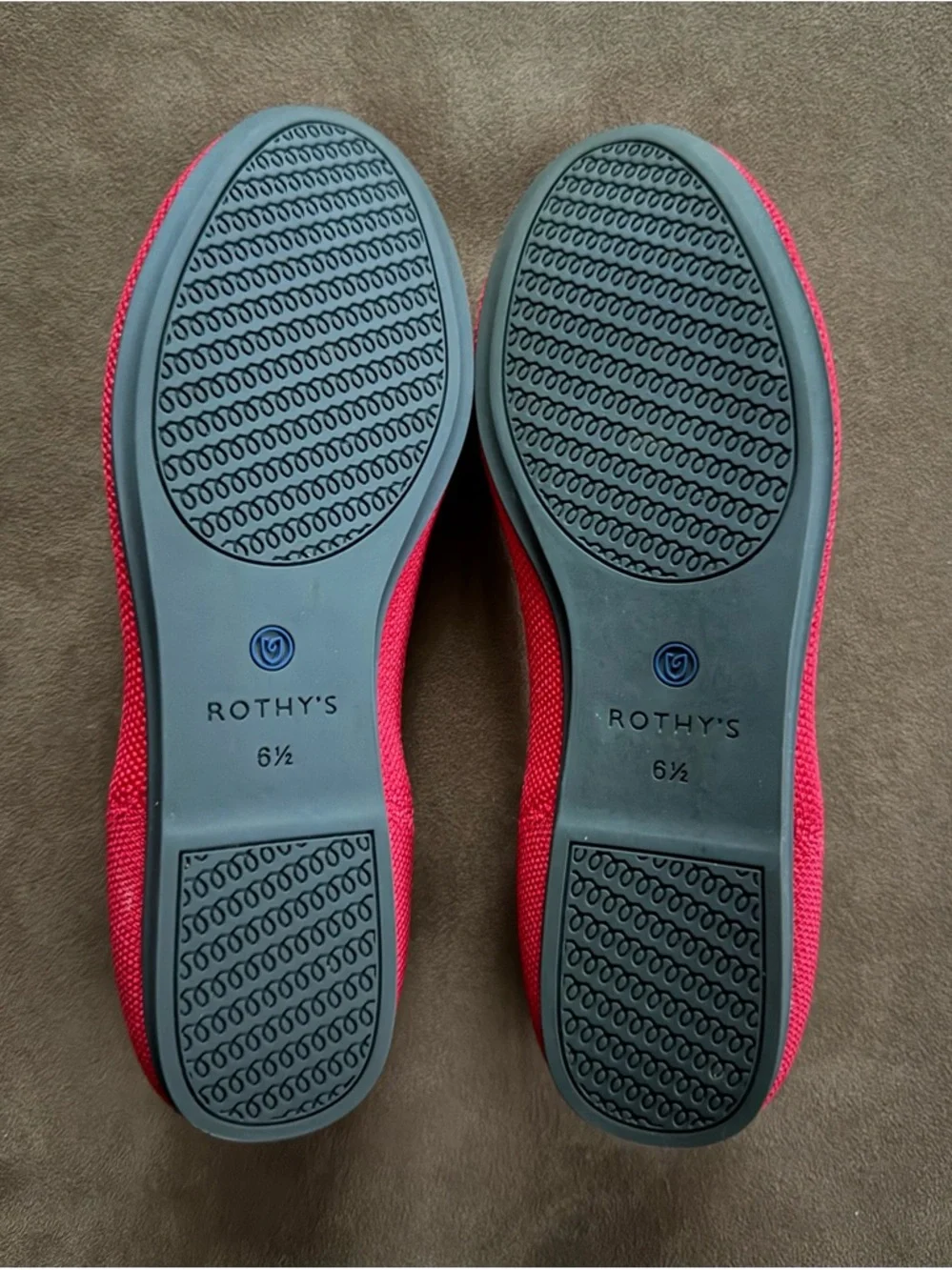 Rothy's Showstopper Red V‑Cut Slip-On Flats - Picture 3 of 3
